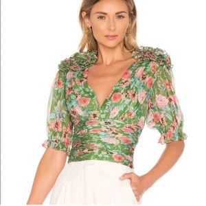 Amur Floral blouse sz M